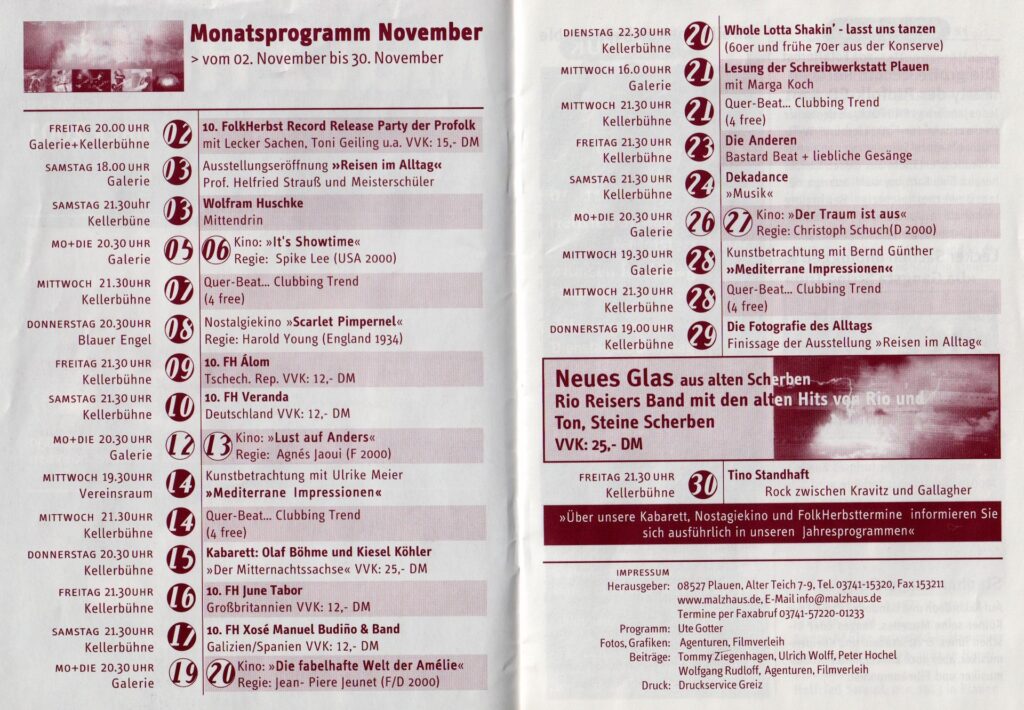 Ankündigung Malzhaus Plauen