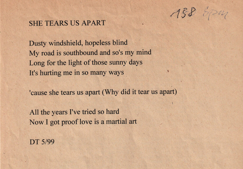 She tears us apart